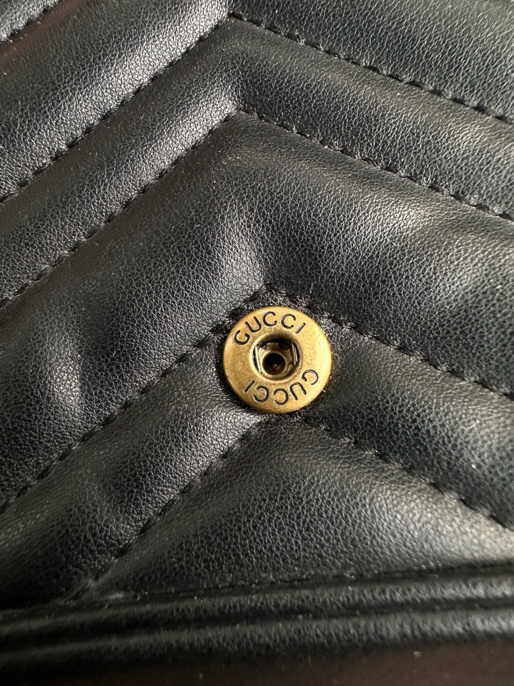 Gucci Black Leather Mini Shoulder Bag with Gold GG Hardware - Picture 15 of 17